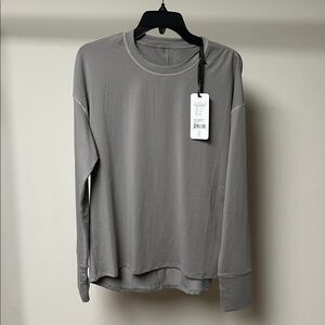 Varley cella long sleeve t-shirt grey flannel